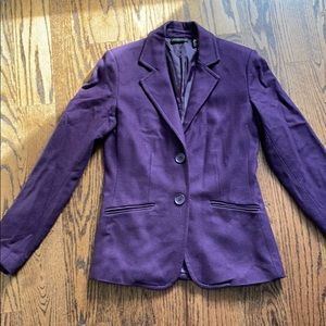 Wool blend fitted blazer